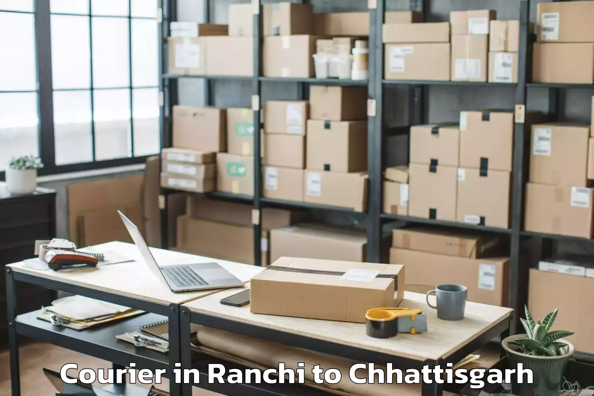 Get Ranchi to Op Jindal University Raigarh Courier